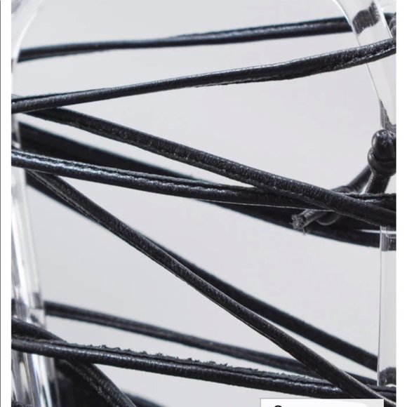 Saint Laurent Black Tribute Ghillie Suede Lace Up Sandals Heels Size 36 - Picture 10 of 16